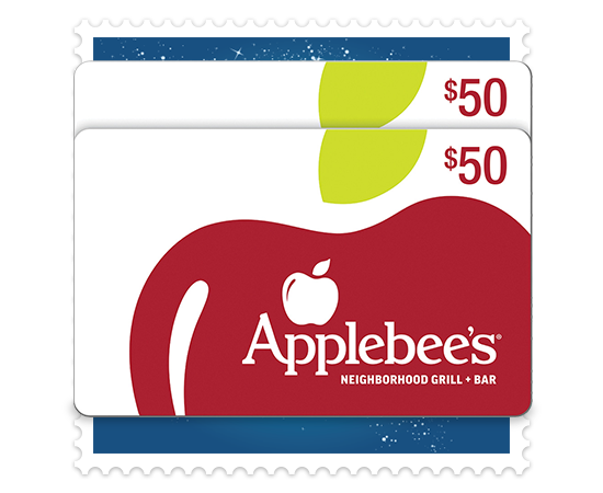 Applebee's Grill & Bar Two Restaurant $50 E-Gift Cards ($100 Value)