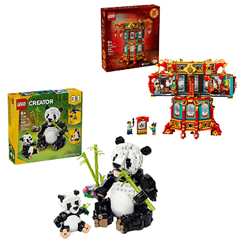 LEGO Trotting Lantern and Panda Family Bundle