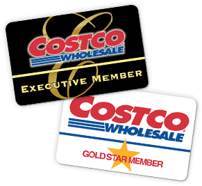 Costco membership cards overlapping each other