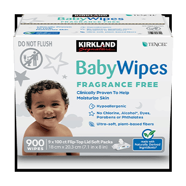 Kirkland Signature Baby Wipes Fragrance Free, 900-Count