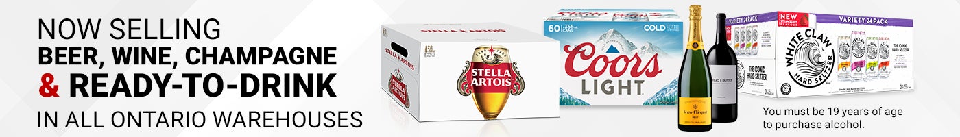 Visit today to discover beer, wine, champagne and ready-to drink at all Ontario warehouses