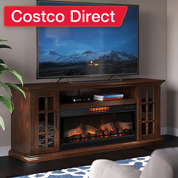 Tresanti Mayson TV Console with ClassicFlame CoolGlow 2-in-1 Electric Fireplace and Fan