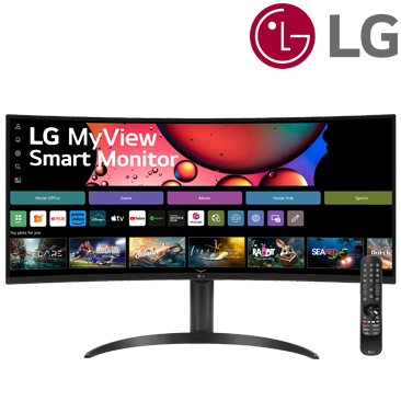 LG 34-inch Class Curved WQHD IPS MyView Smart Monitor