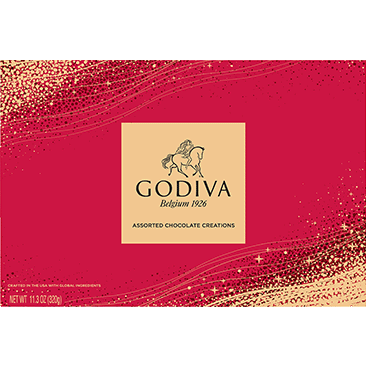 Godiva Premium Chocolate Variety Assorted Chocolates, 4-pack, 108 Total Pieces