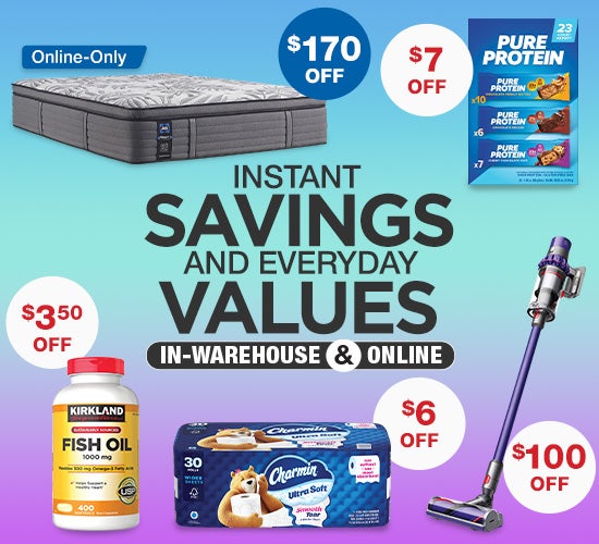 Member Only Savings in Warehouse and online