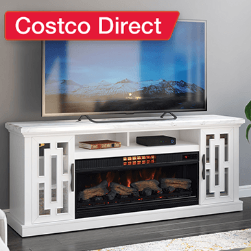 Tresanti Kerrigan TV Console with ClassicFlame CoolGlow 2-in-1 Electric Fireplace and Fan