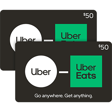 Uber - Two $50 eGift Cards