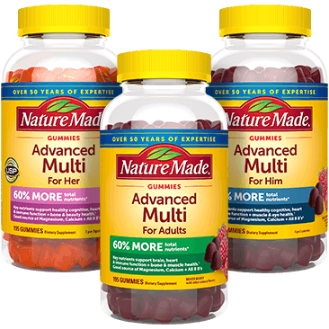 Nature Made Advanced Multi Gummies for Her, Him or Adults