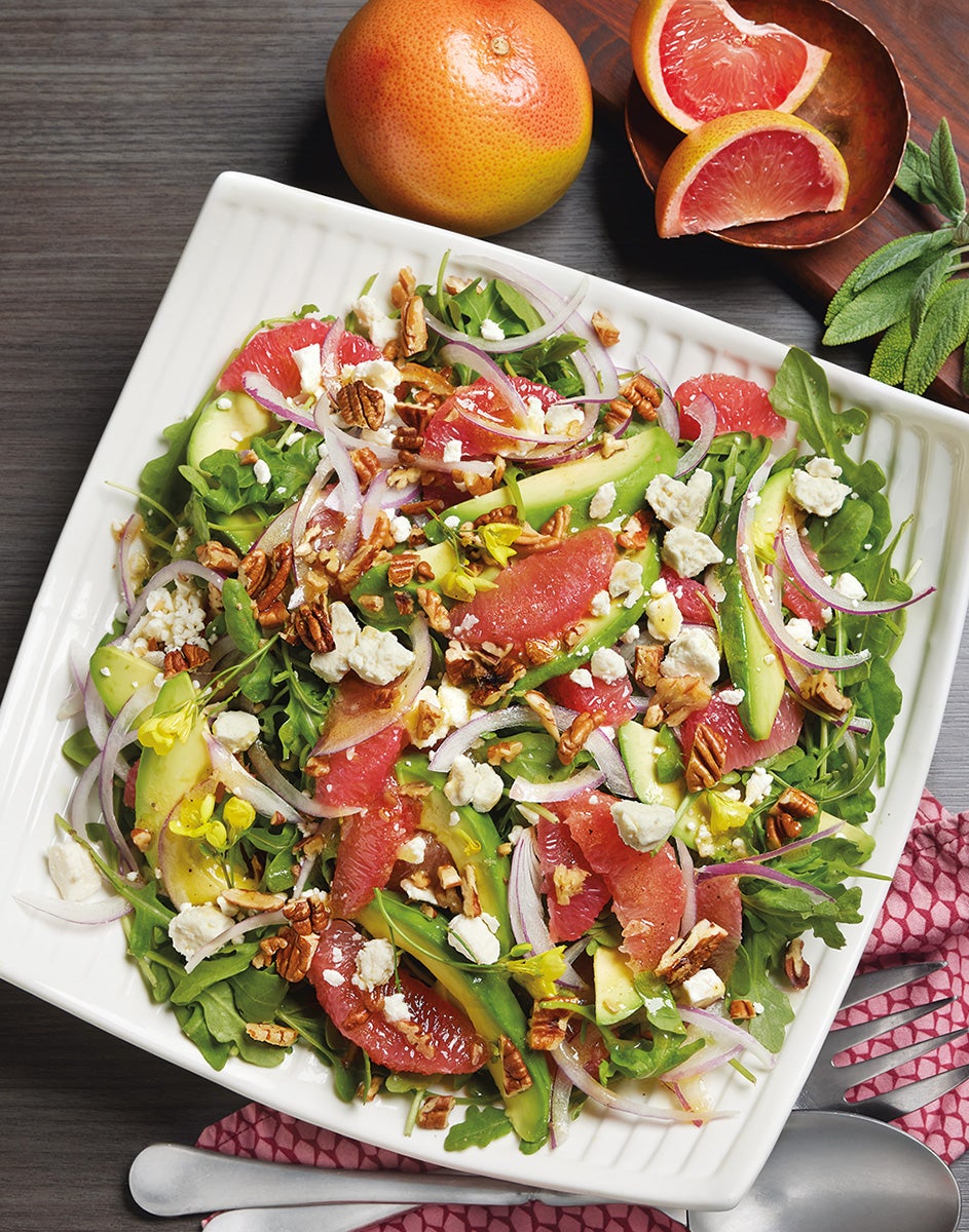 Red Grapefruit Salad with Champagne Vinaigrette