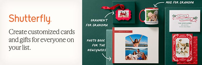 Create customized cards and gifts for everyone on your list.