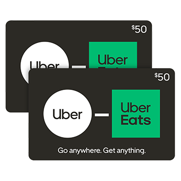 Uber - Two $50 Gift Cards