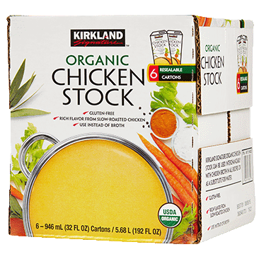 Kirkland Signature Organic Chicken Stock, 32 fl oz, 6-Count