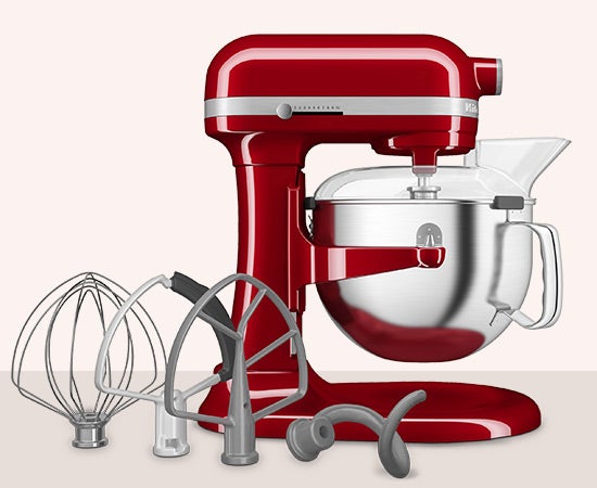 KitchenAid 6-Quart Bowl-Lift Stand Mixer with Attachments and Pouring Shield