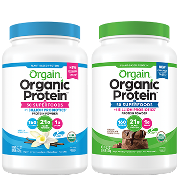 Orgain Organic Protein & Superfoods Protein
Powder Vanilla Bean 2.7 lbs AND/OR
Creamy Chocolate Fudge 2.64 lbs