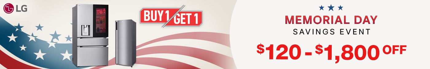 Buy 1 get 1 on the LG Memorial Day Savings Evet