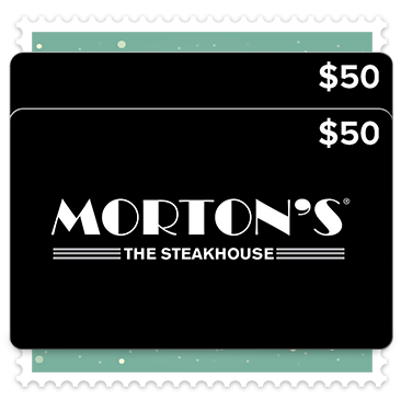 Morton's The Steakhouse Two Restaurant $50 E-Gift Cards ($100 Value)