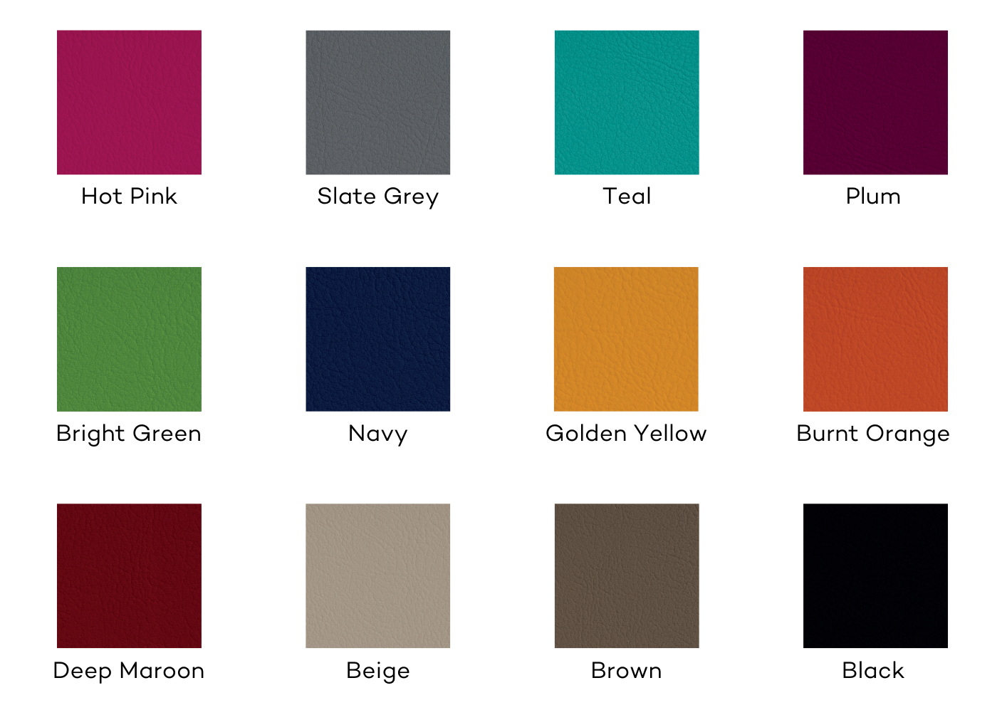 CR2335 Sofa Chair Colour Chart