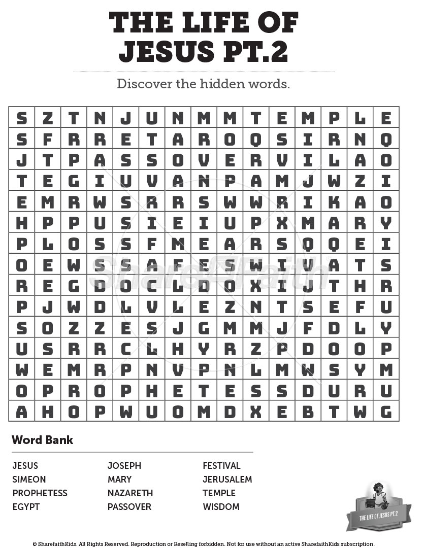 The Life of Jesus – Part 2: Word Search