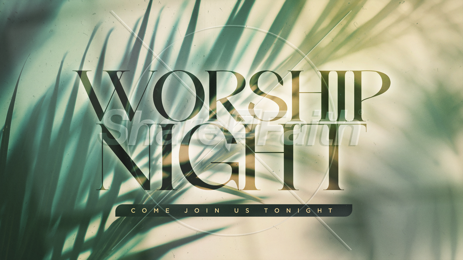 Palm Sunday – Green Palm Branches Worship Night: Title Graphics