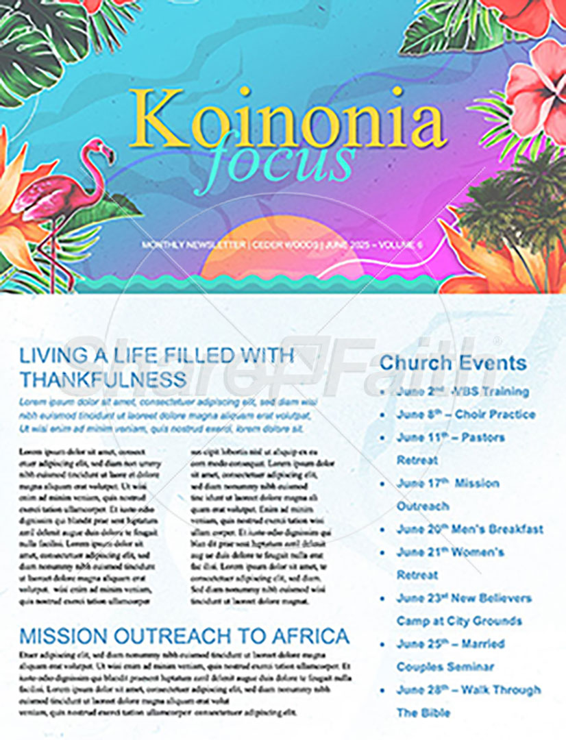 Summer in the Psalms: Newsletter