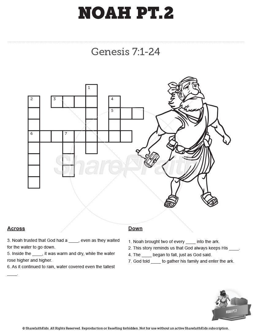 The Story of Noah – Part 2: Crossword