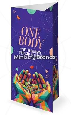 One Body Vibrant Mosaic: Trifold Bulletin Cover