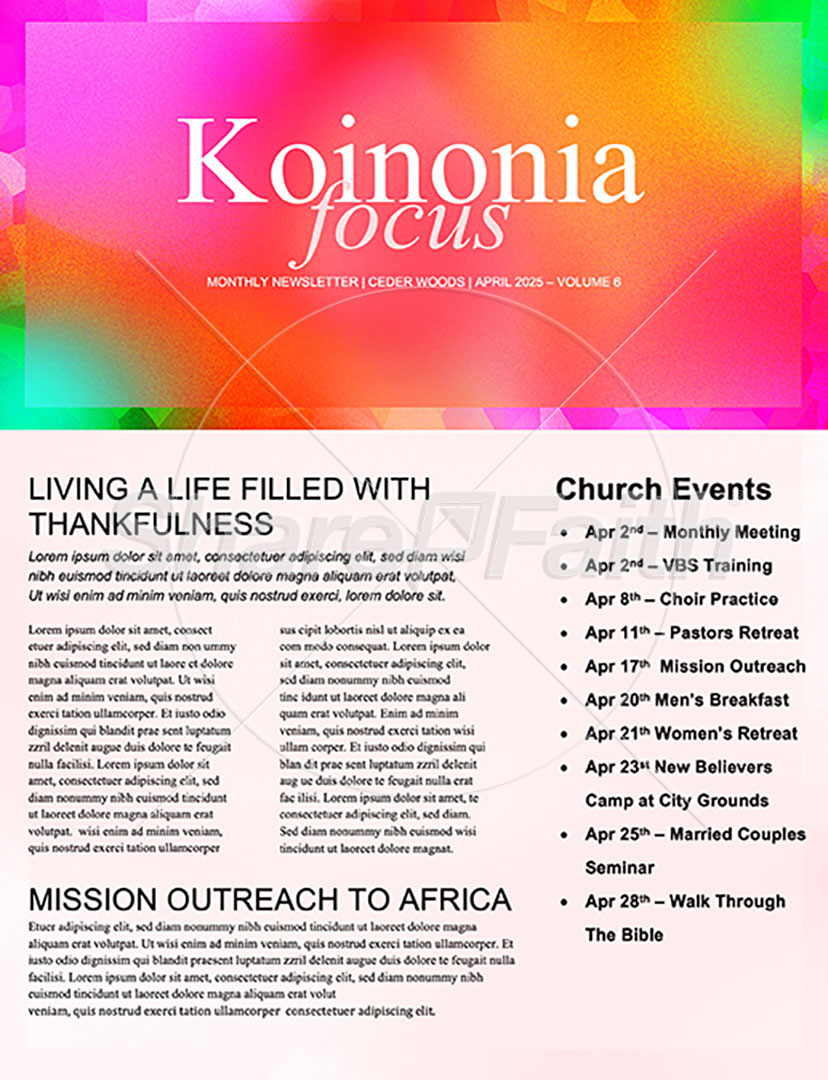 Easter Sunday: Newsletter