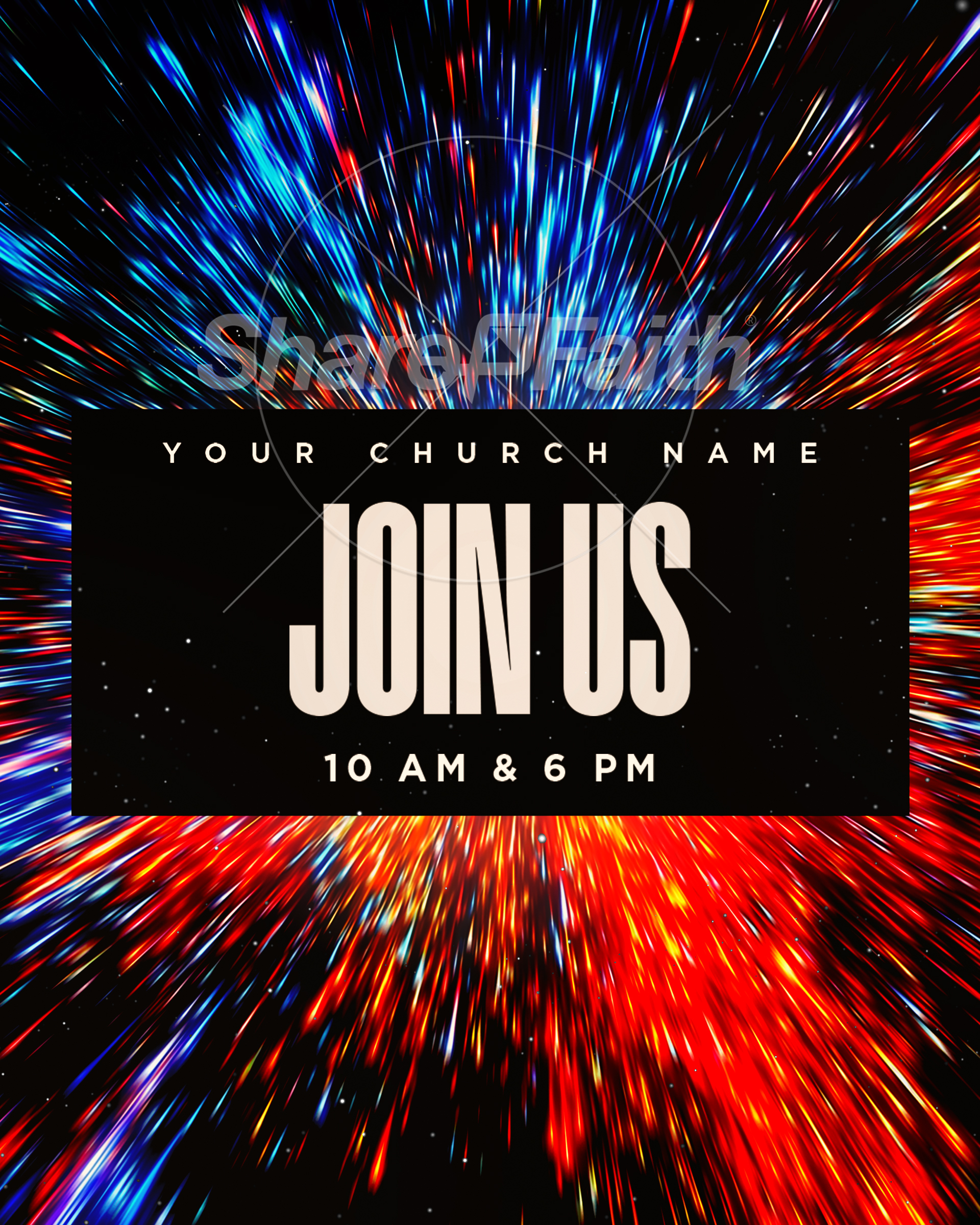 Easter At Your Church – Bright Vortex Service Times 2: Social Post