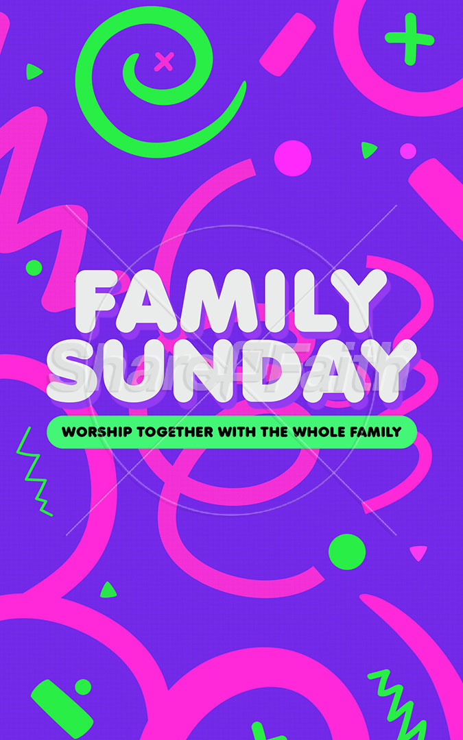 Family Sunday: Bifold Bulletin Cover