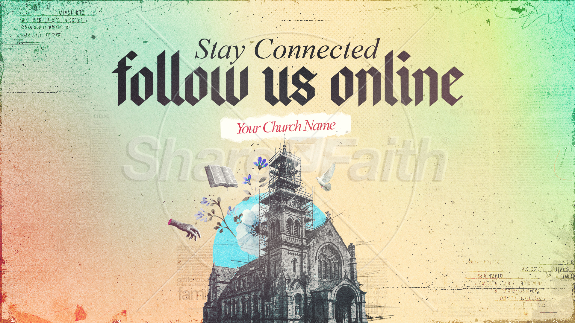 Built Together – Follow Us Online: Title Graphics