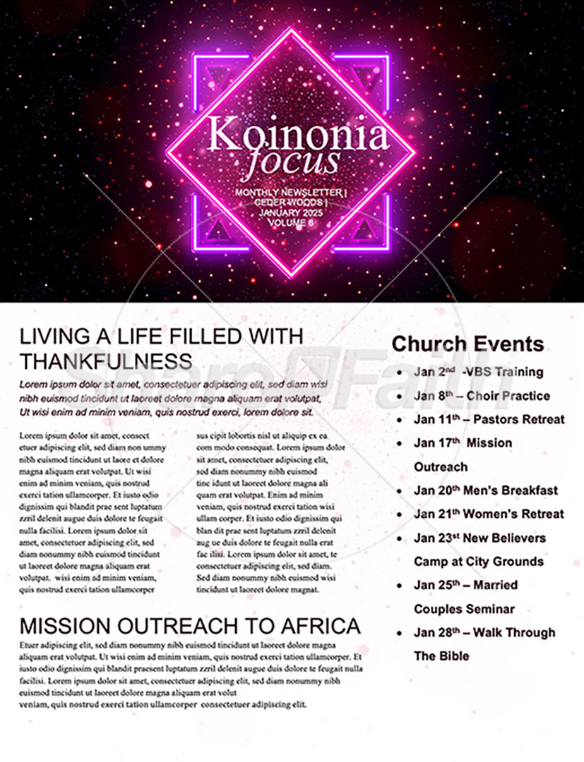 Happy New Year: Newsletter