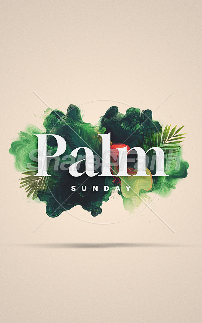 Palm Sunday Swirl: Bifold Bulletin Cover