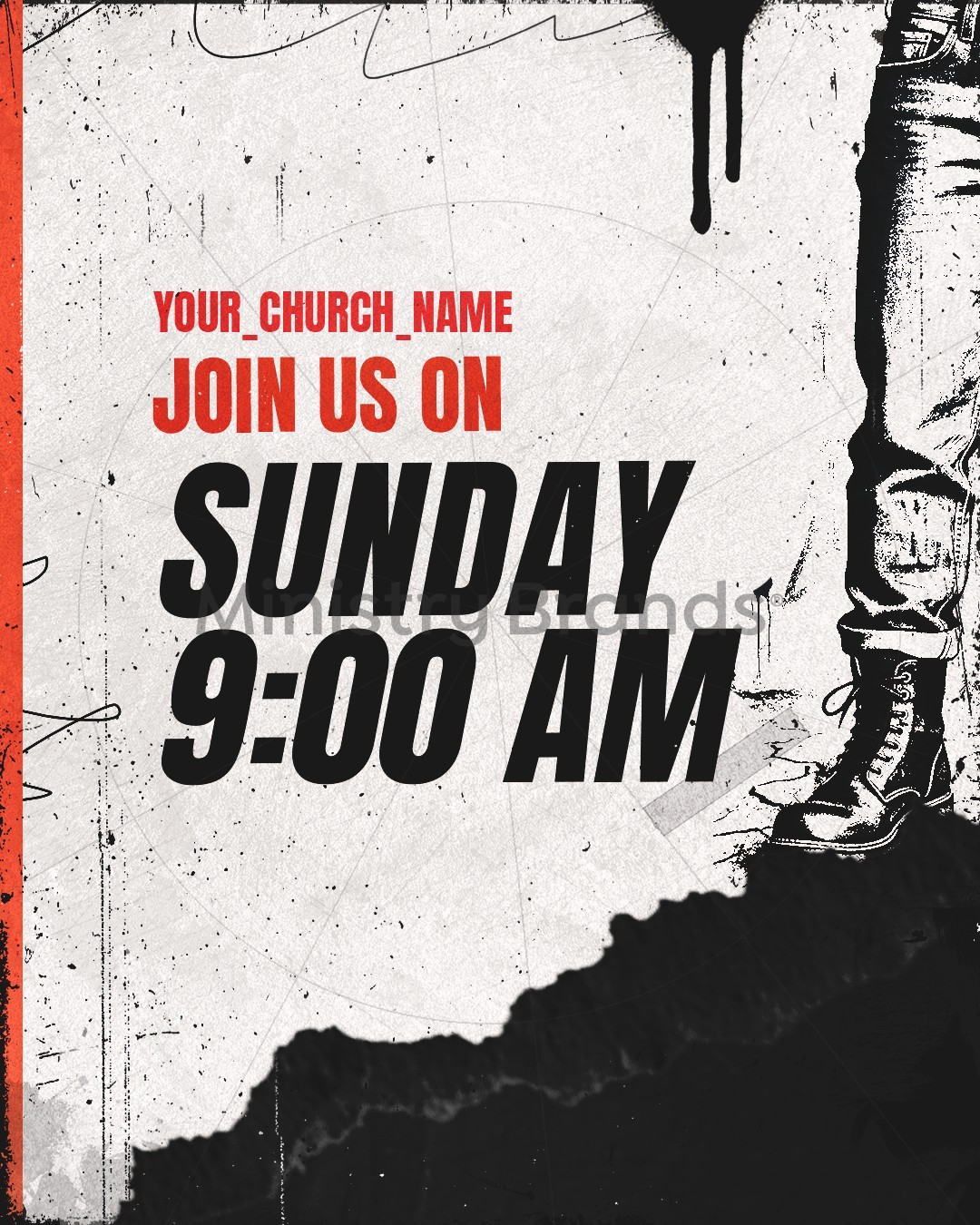 Stand Firm Orange Grunge – Social Scripture 2: Social Post