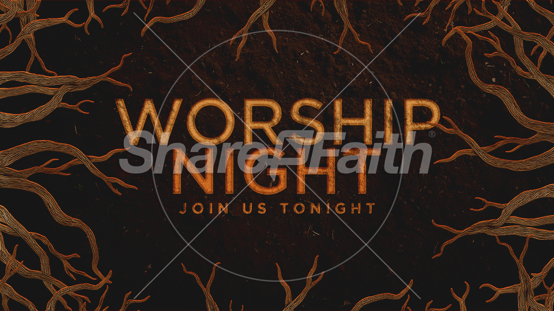 Rooted Rustic Roots – Worship Night: Title Graphics