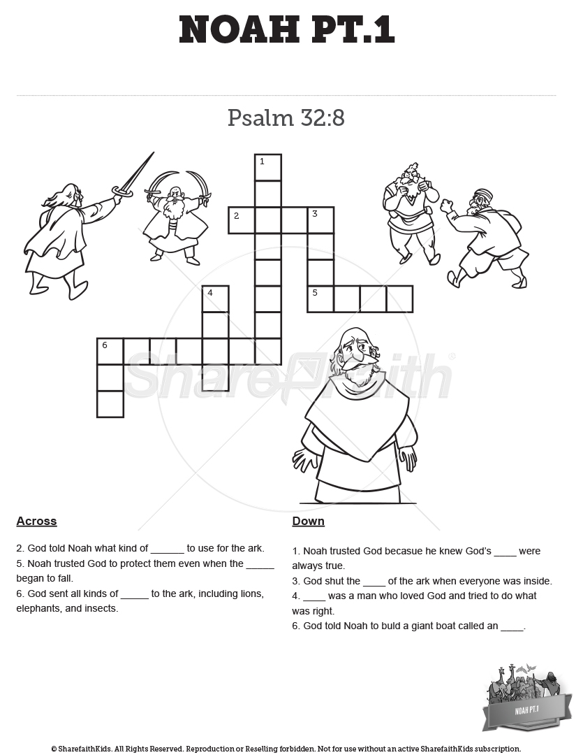 The Story of Noah – Part 1: Crossword