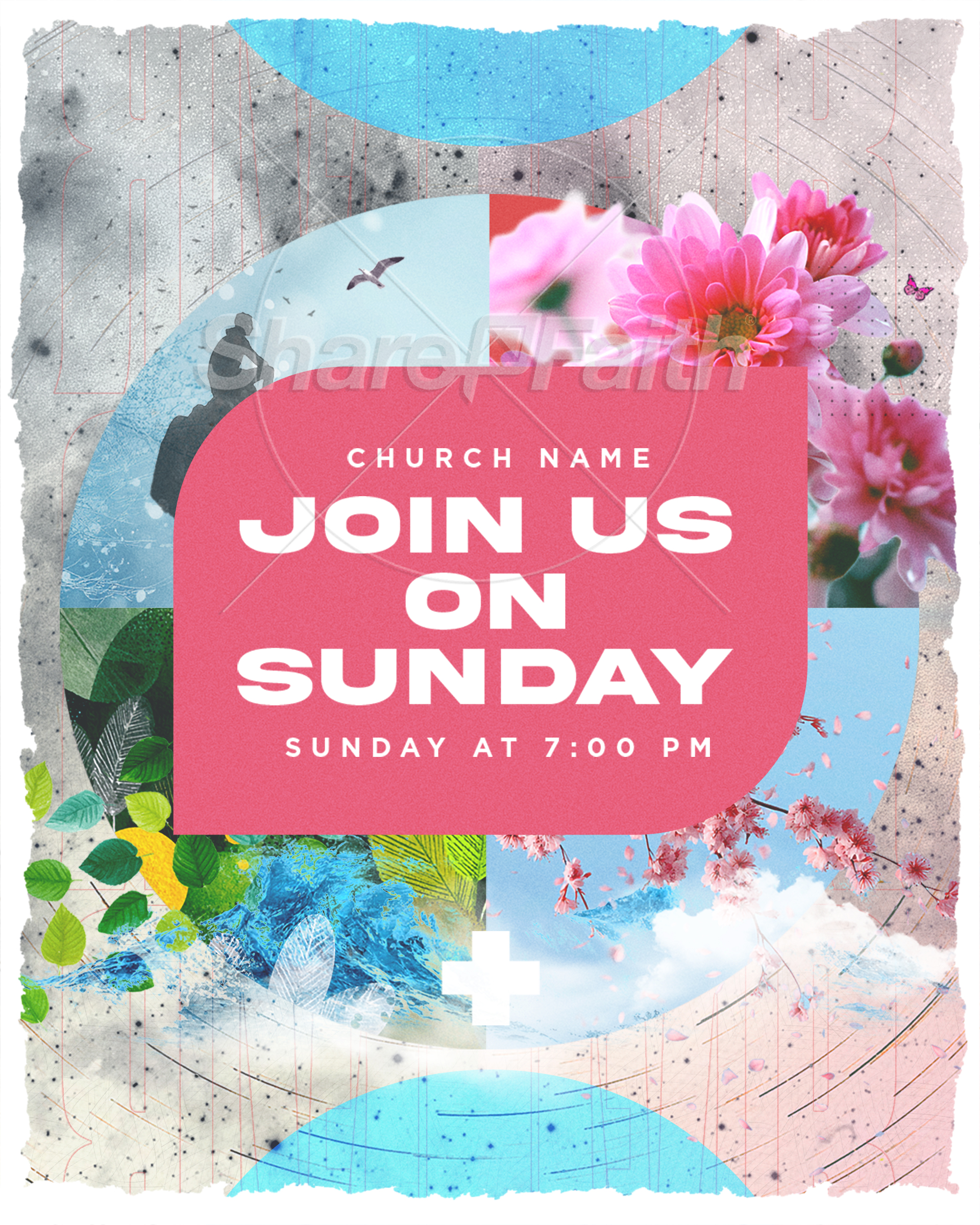 New Mercies Collage Bloom – Service Times 3: Social Post