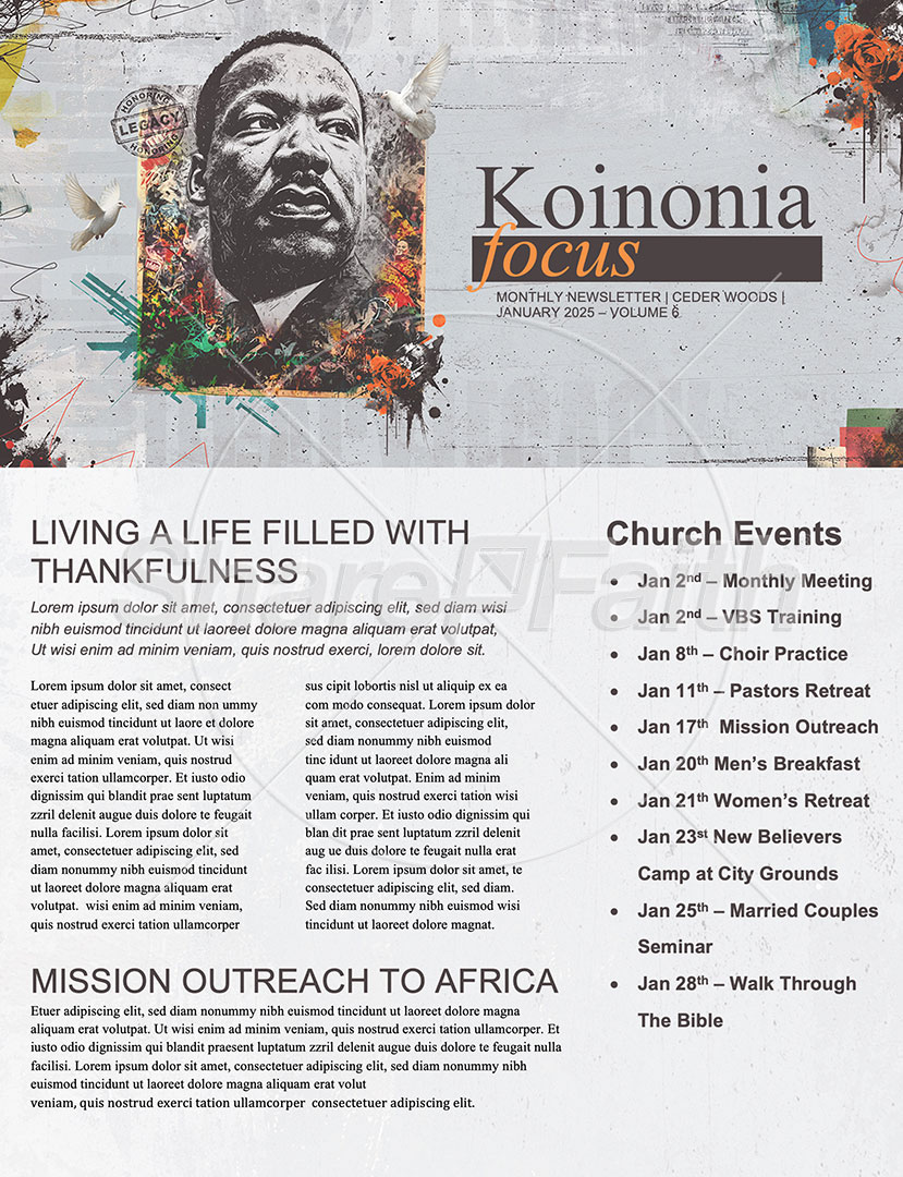 MLK Day: Newsletter