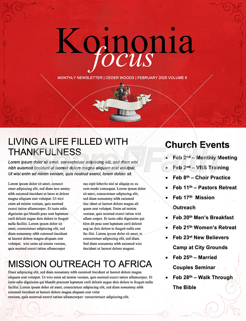 Love & Marriage: Newsletter