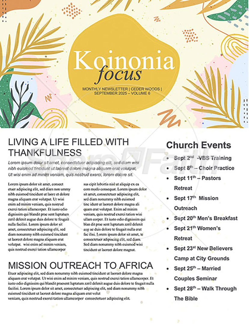 Give Thanks: Newsletter