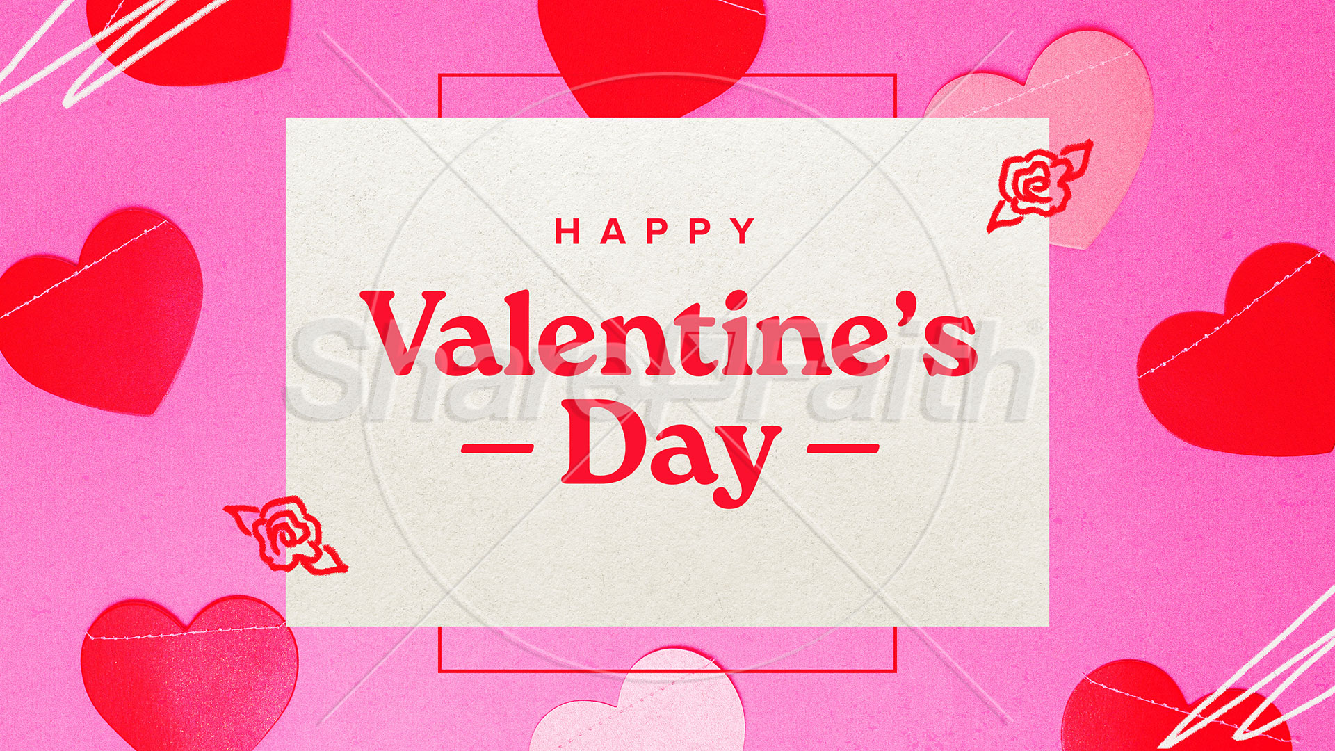 Valentine’s Day Pink Hearts: Social Media Graphics