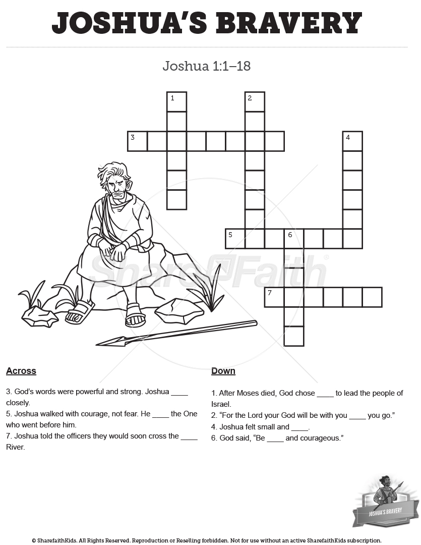 Joshua’s Bravery: Crossword