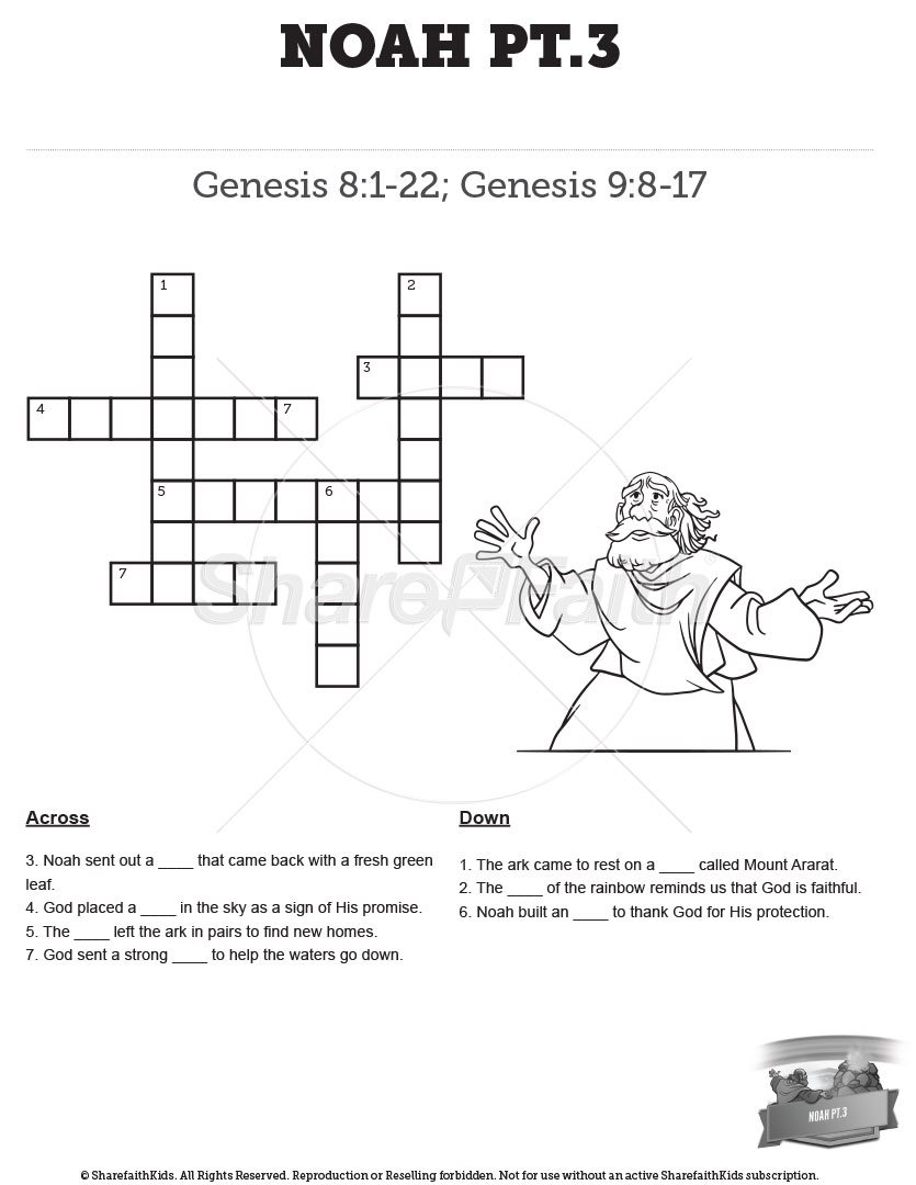 The Story of Noah – Part 3: Crossword