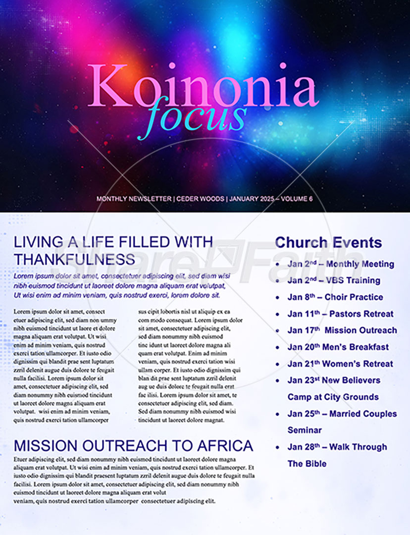 New Year – A Fresh Start: Newsletter