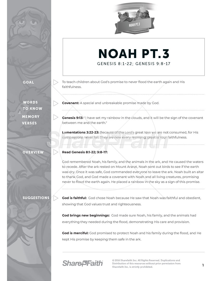The Story of Noah – Part 3: Curriculum