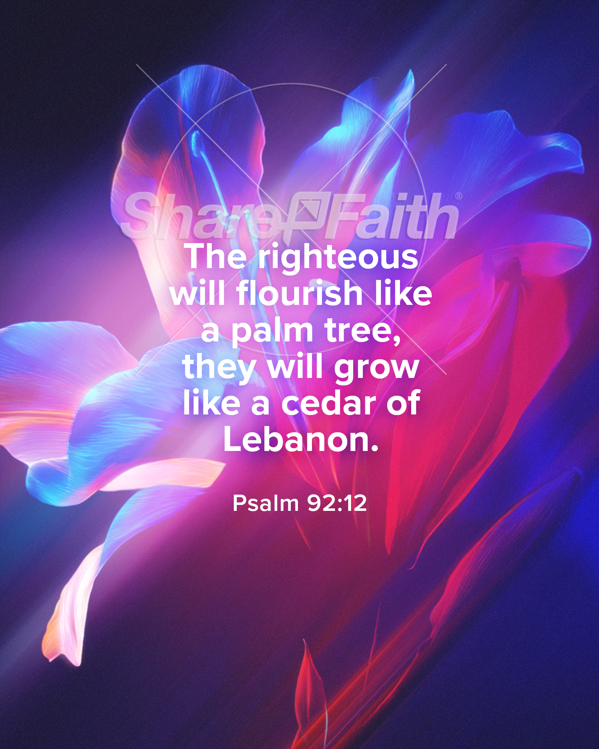 Flourish Neon Flower – Scripture 2: Social Post