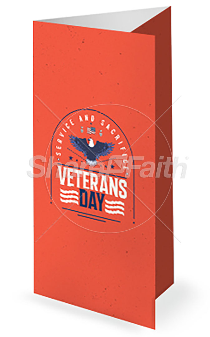 Service And Sacrifice: Trifold Bulletin Cover
