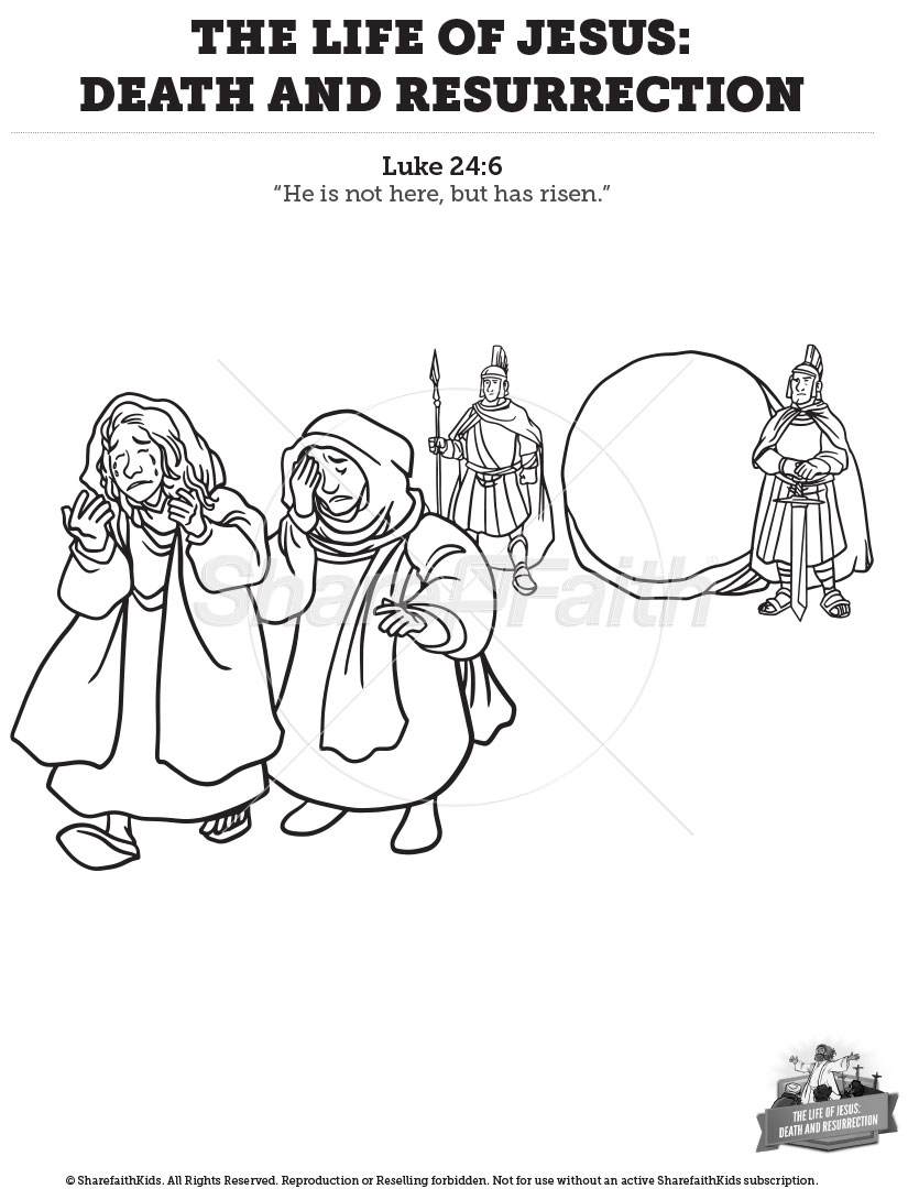 ShareFaith Media » The Life of Jesus – Death and Resurrection: Coloring ...
