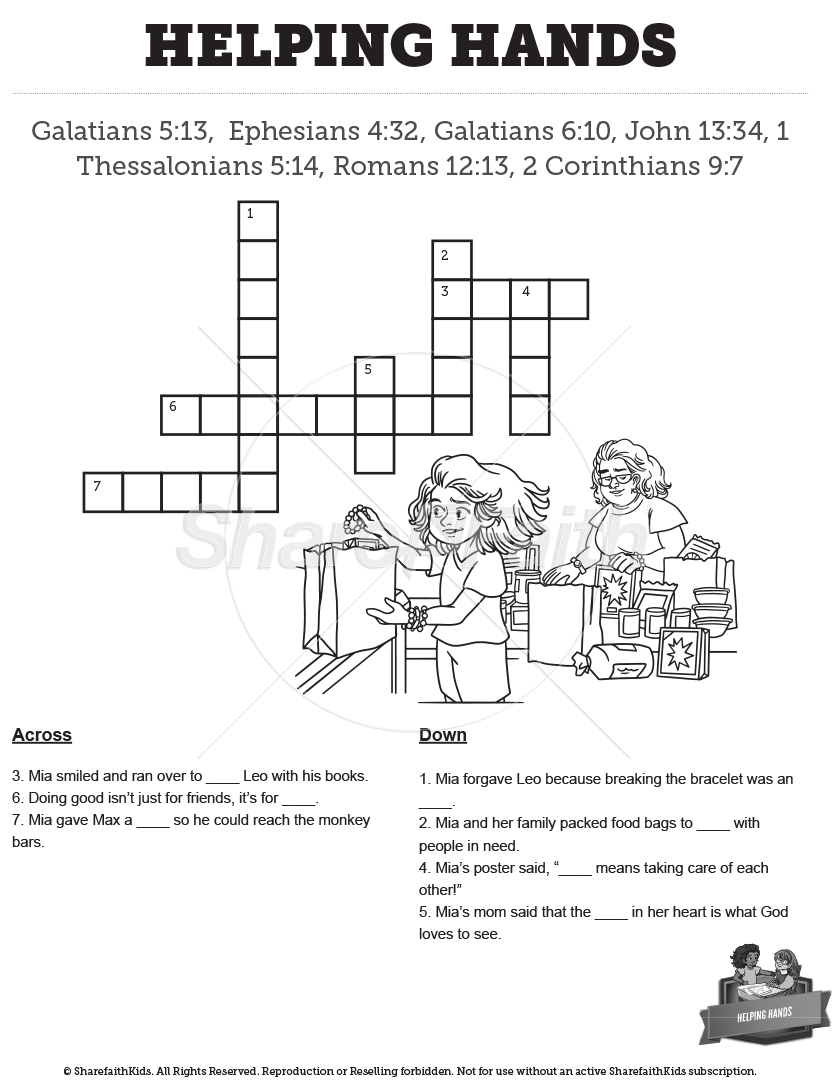 Helping Hands: Crossword