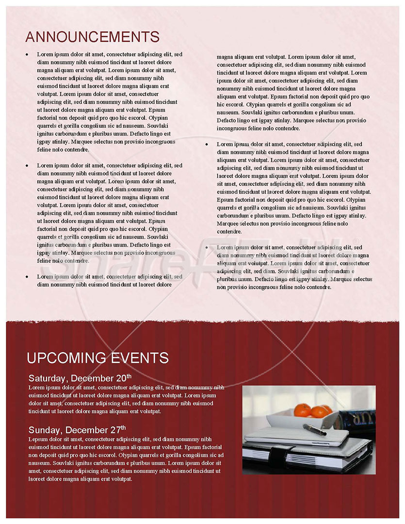 Christmas Prayer Service: Newsletter