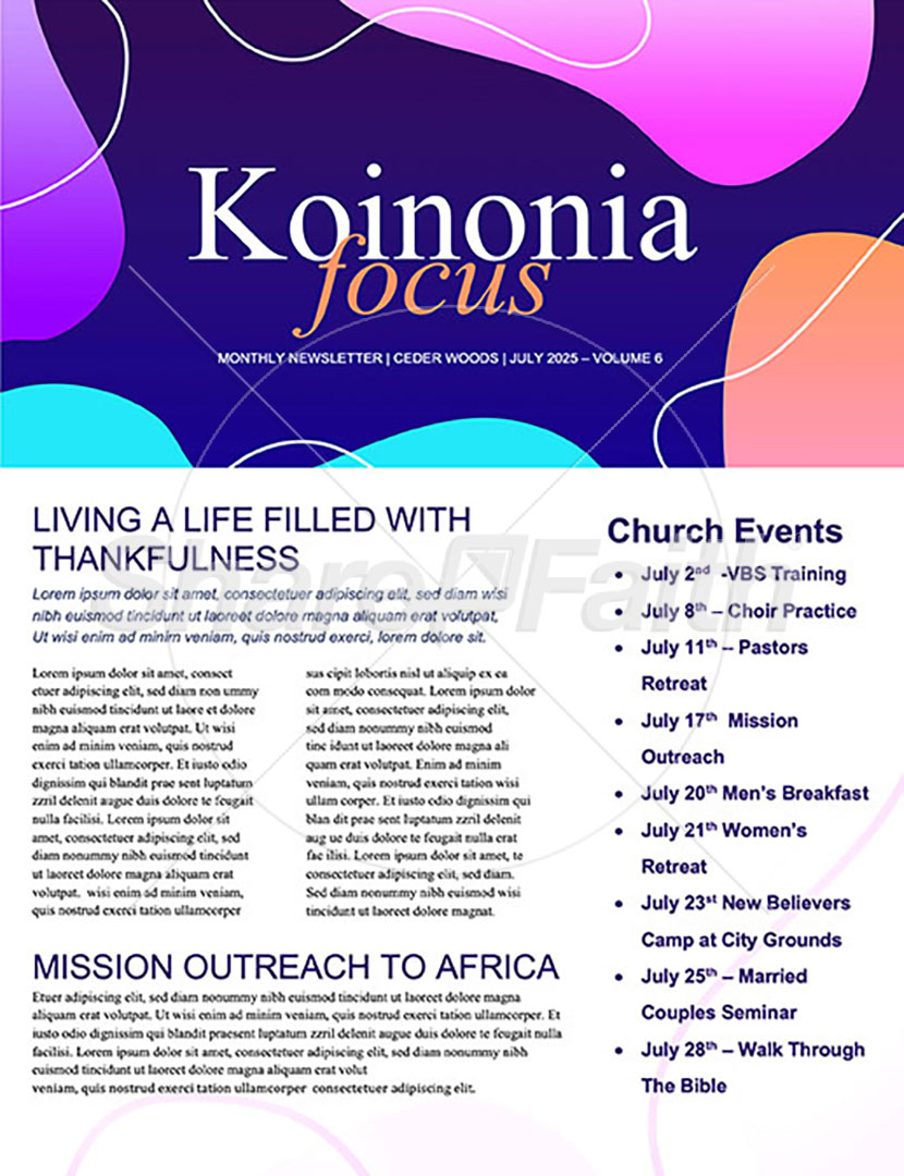 Neon Blob Collection: Newsletter